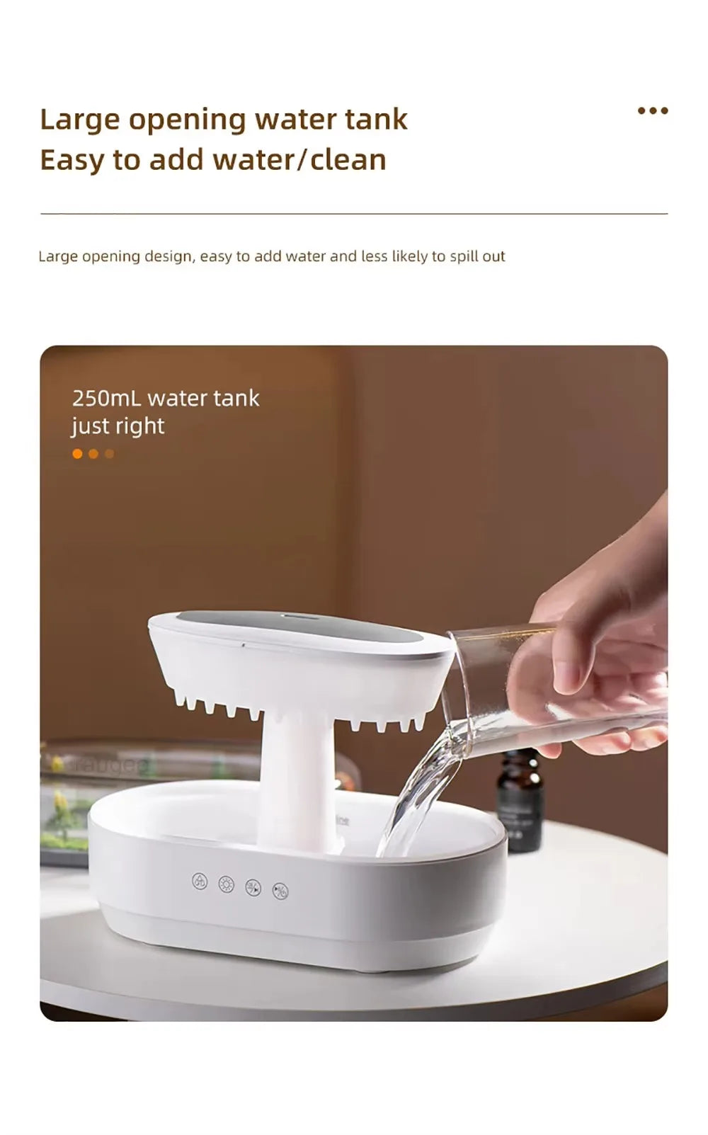 Raindrop Aromatherapy Humidifier With Natural White Noise Music