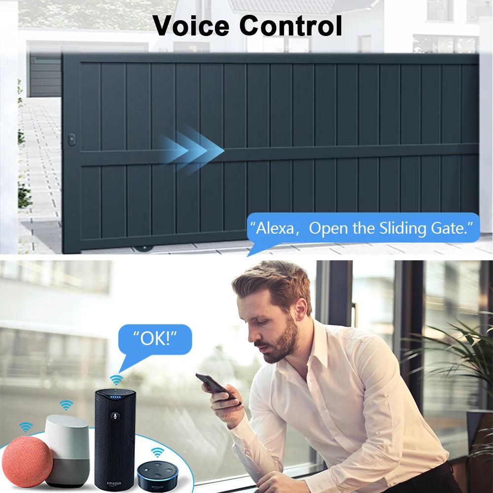 LoraTap Tuya Smart Life Garage Door Sensors Opener Controller WiFi Switch Alexa Opening Home Remote Control Contact Voice