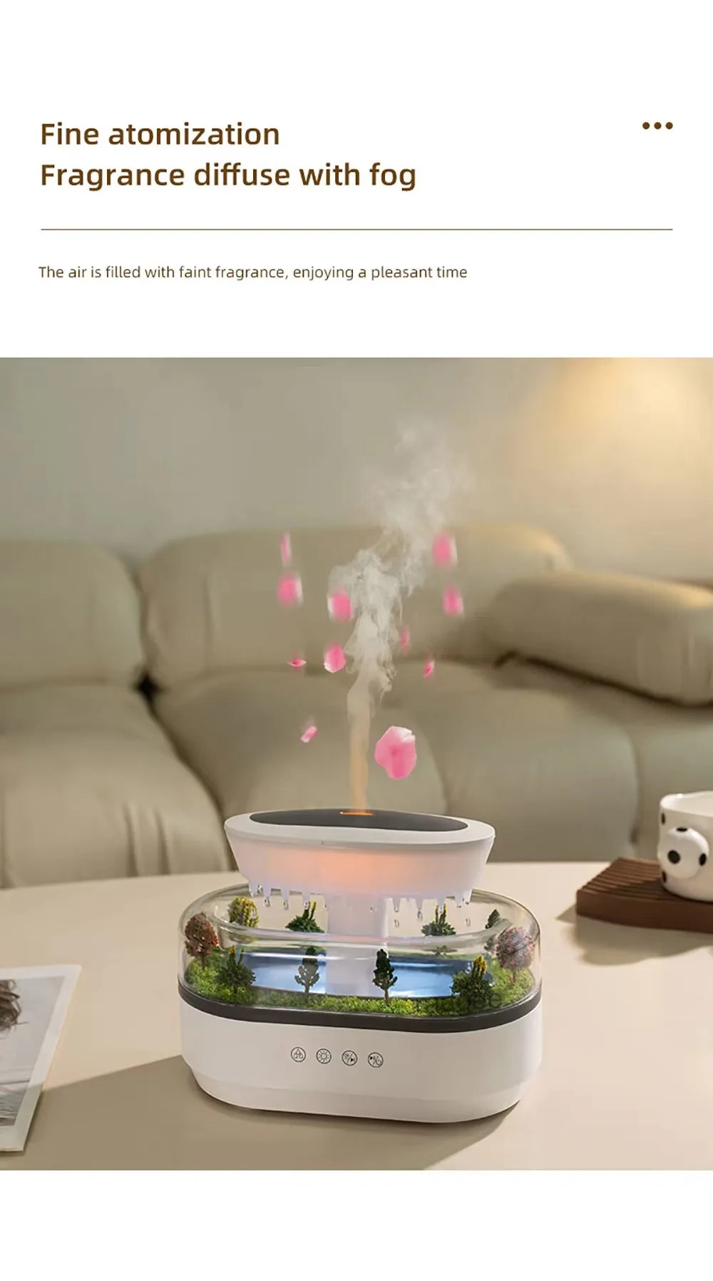 Raindrop Aromatherapy Humidifier With Natural White Noise Music