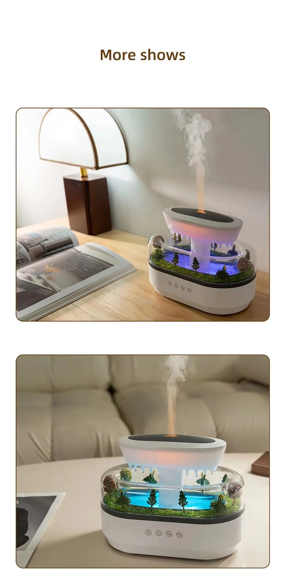 Raindrop Aromatherapy Humidifier With Natural White Noise Music
