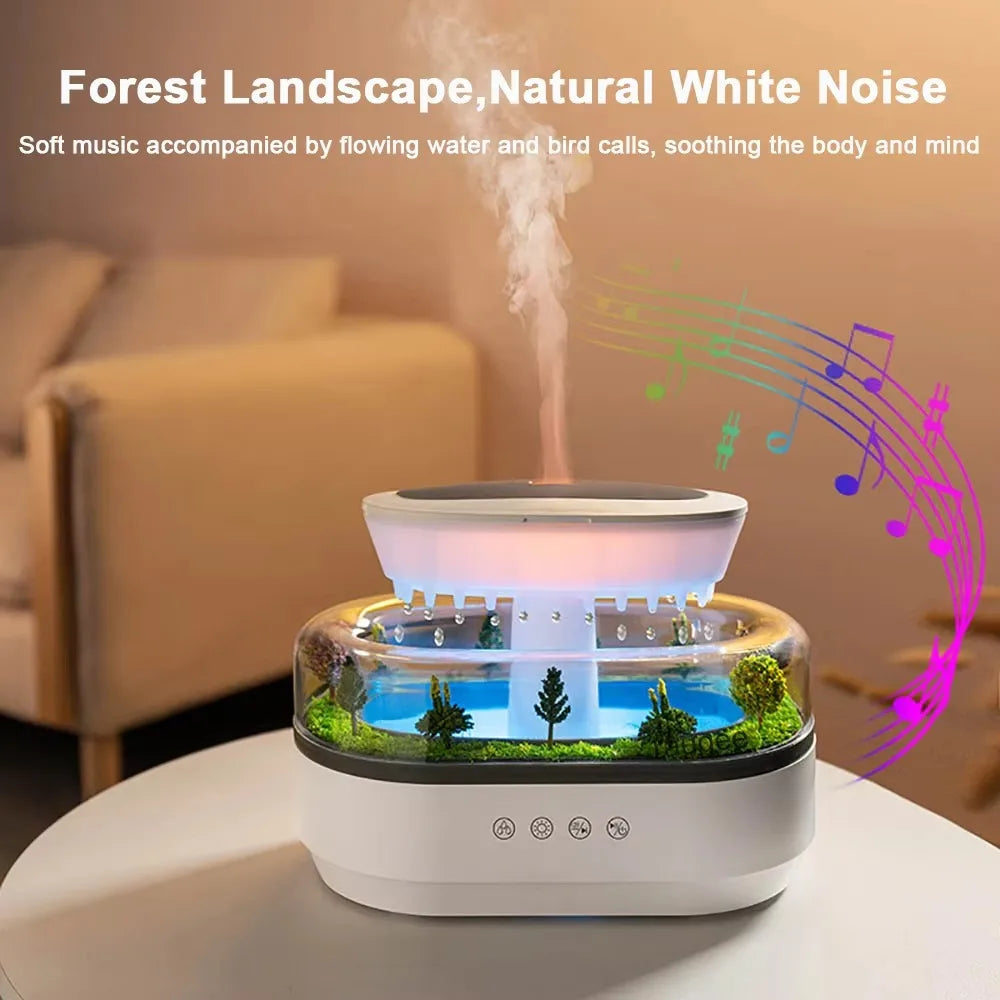 Raindrop Aromatherapy Humidifier With Natural White Noise Music