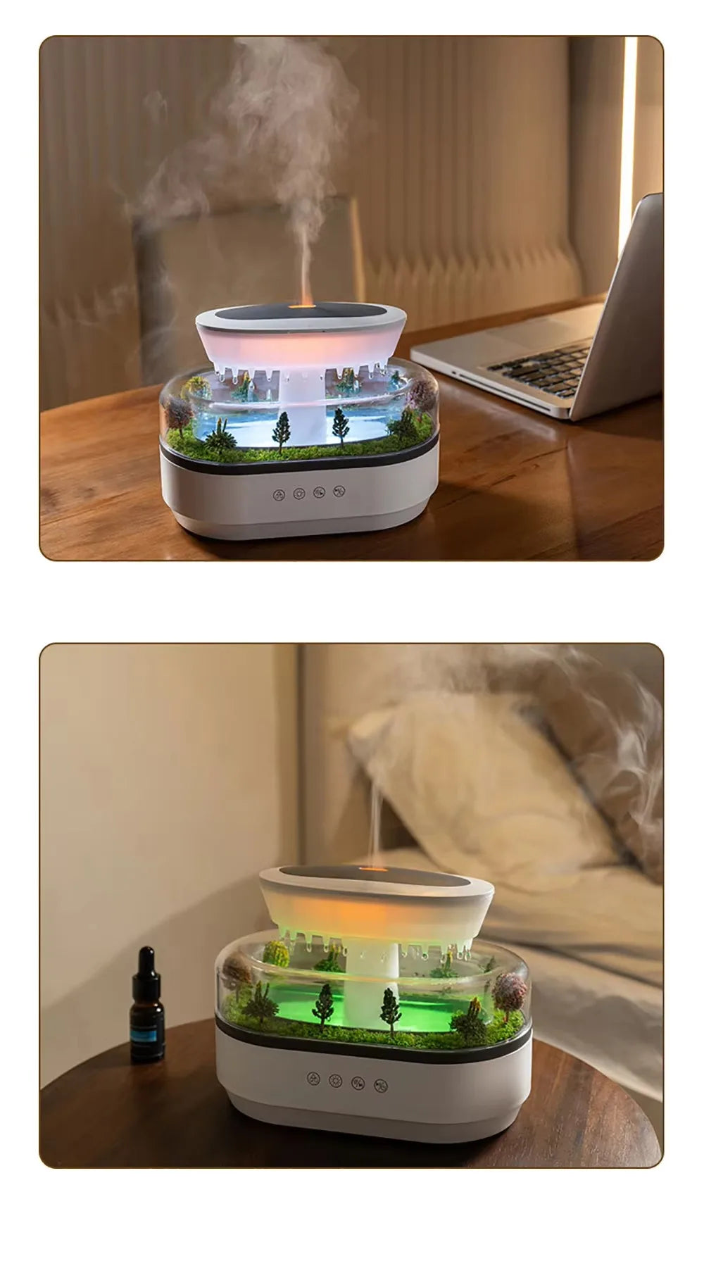 Raindrop Aromatherapy Humidifier With Natural White Noise Music
