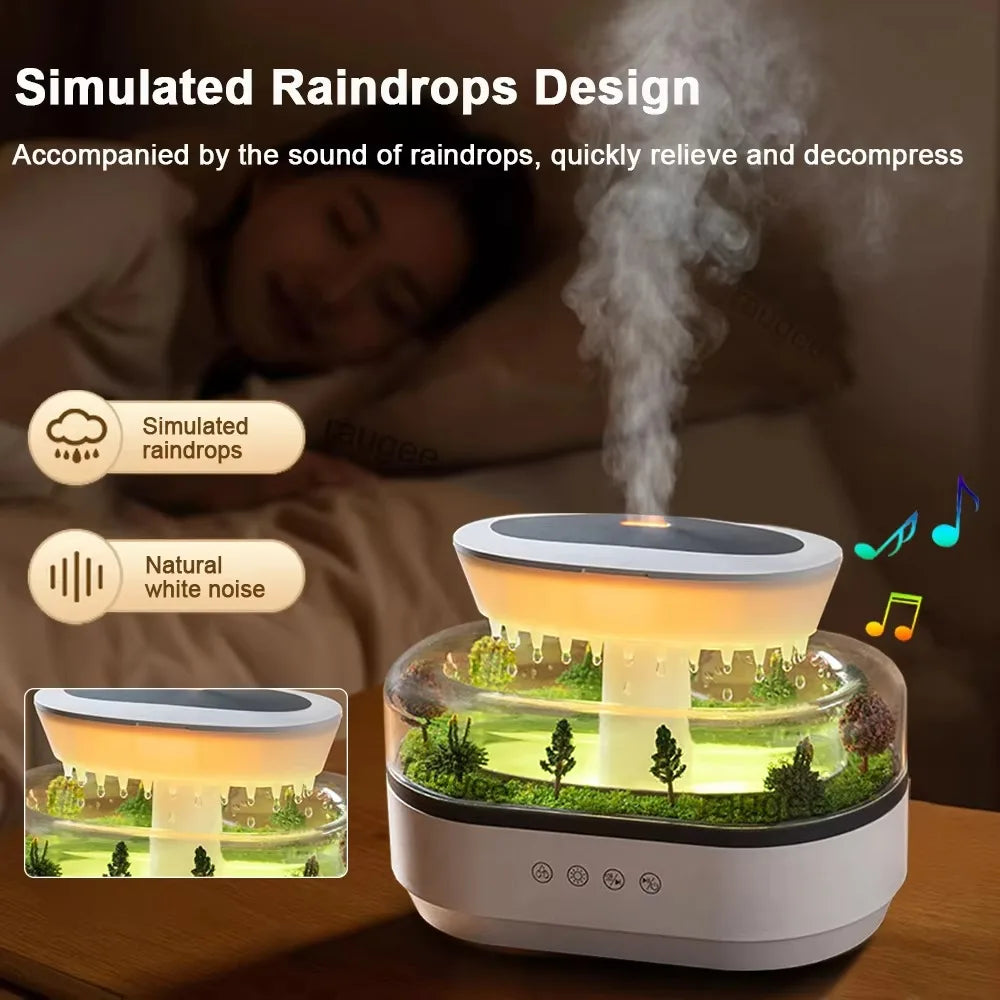Raindrop Aromatherapy Humidifier With Natural White Noise Music