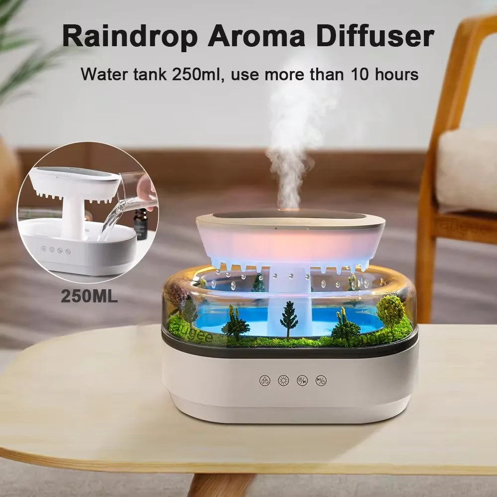 Raindrop Aromatherapy Humidifier With Natural White Noise Music
