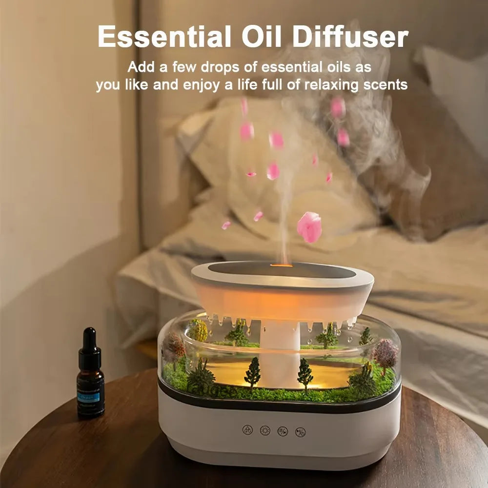Raindrop Aromatherapy Humidifier With Natural White Noise Music