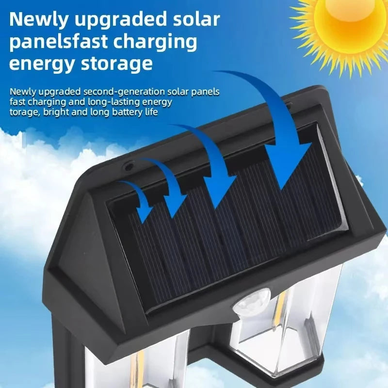 Powerful Outdoor Solar Lamp Garden Solar Powered Streetlight Outdoor Lights Waterproof Light Led Lighting External Decoration