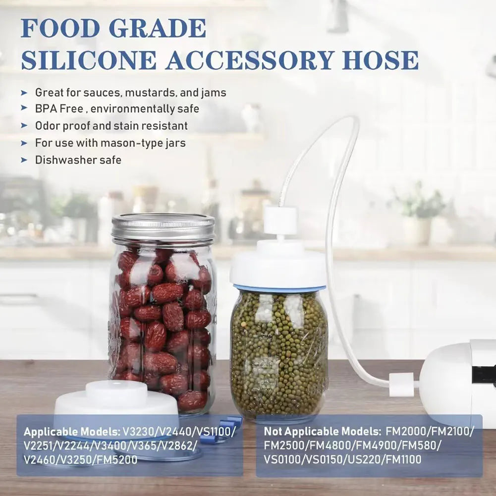 Electric Mason Jar Vacuum Sealer for Food Storage BPA Free Food Storage Vacuum Sealer Odorless Attachment Kit for Wide Mouth Jar