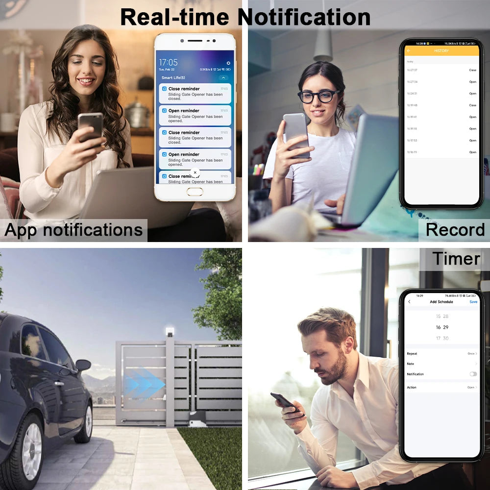 LoraTap Tuya Smart Life Garage Door Sensors Opener Controller WiFi Switch Alexa Opening Home Remote Control Contact Voice