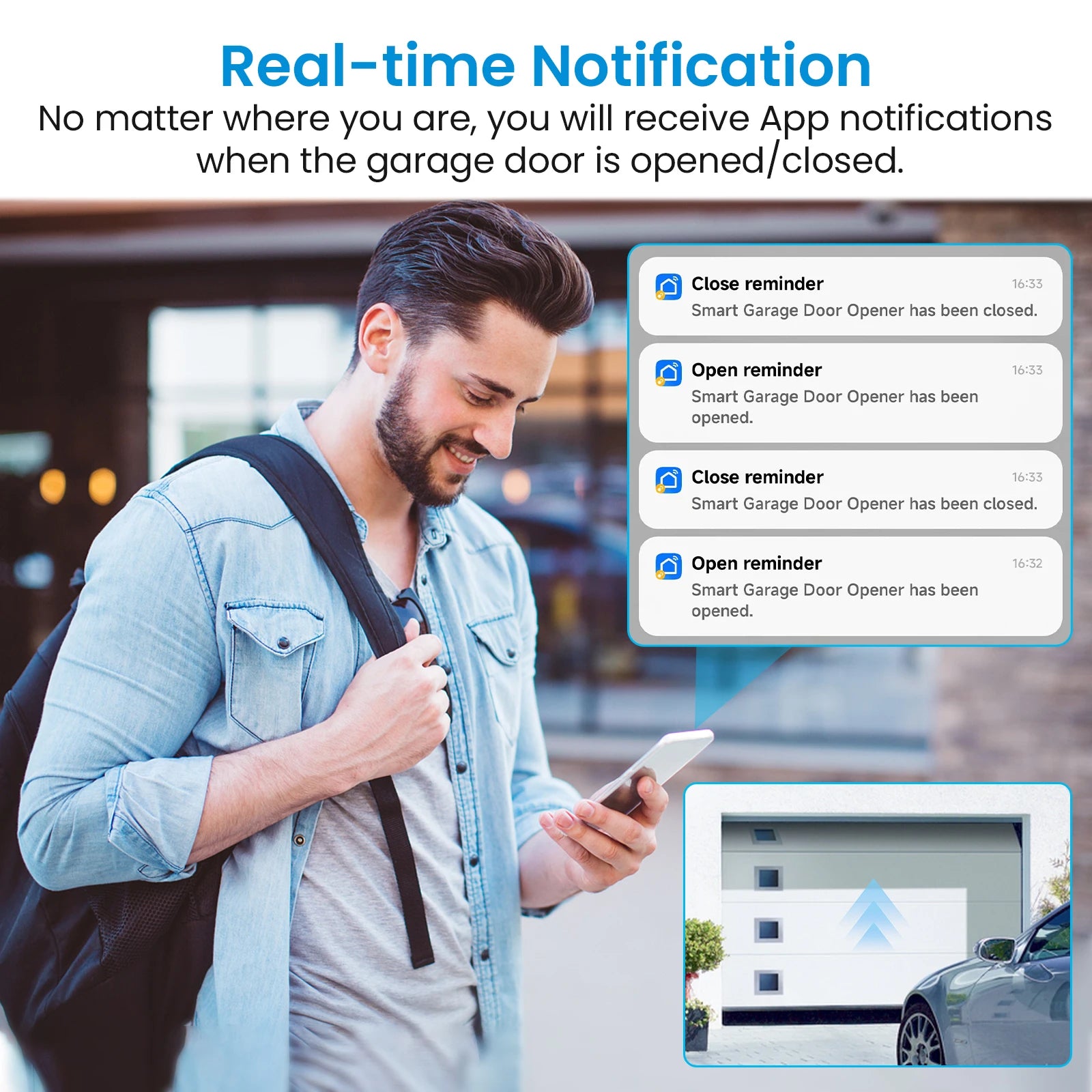 LoraTap Tuya Smart Life Garage Door Sensors Opener Controller WiFi Switch Alexa Opening Home Remote Control Contact Voice
