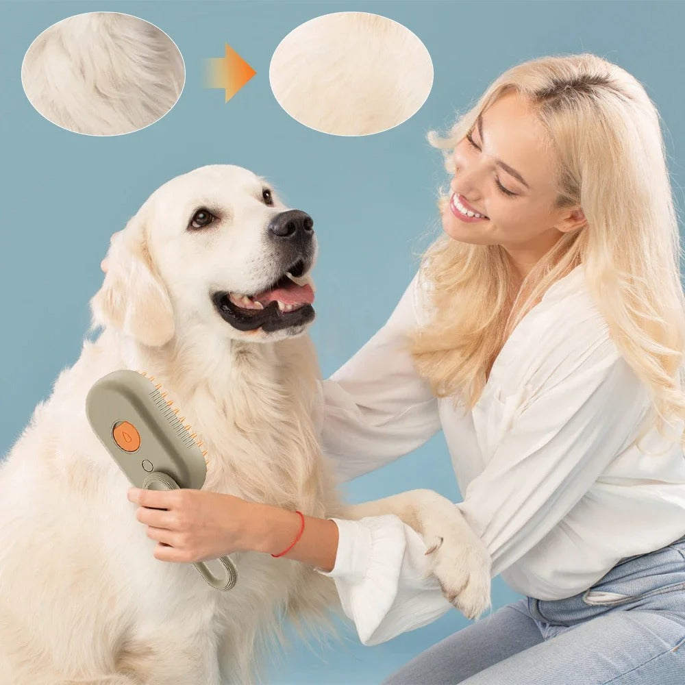 3 IN 1 PET STEAM BRUSH FOR BOTH CAT AND DOG