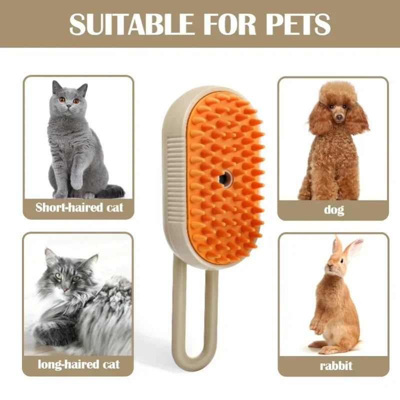 3 IN 1 PET STEAM BRUSH FOR BOTH CAT AND DOG