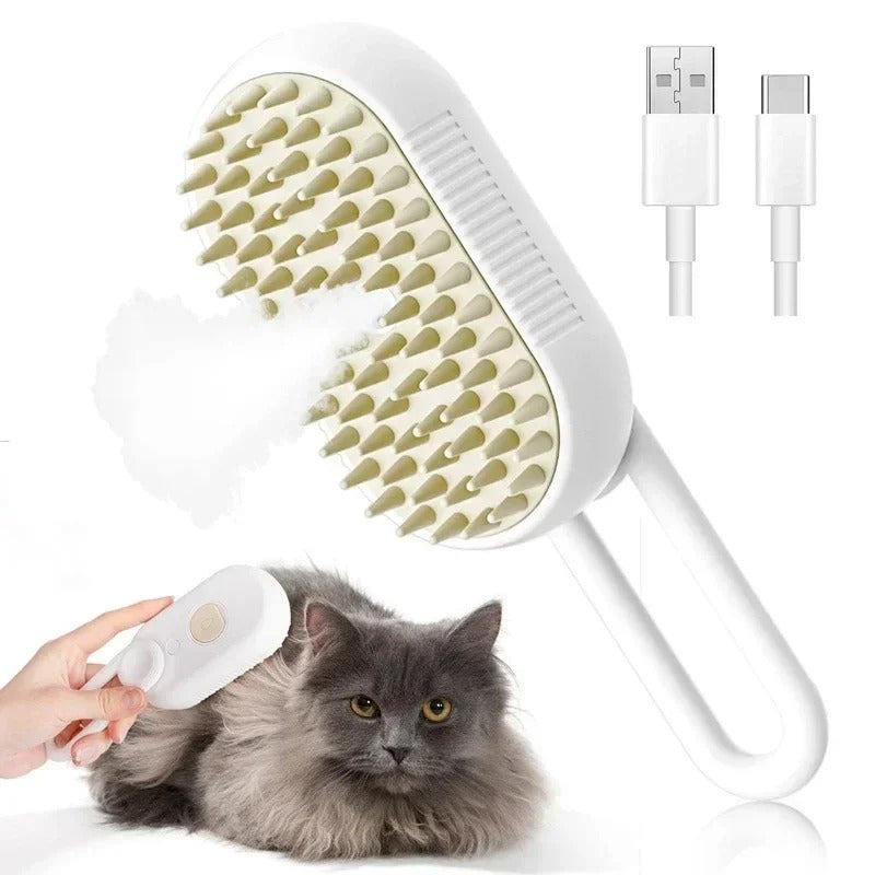 3 IN 1 PET STEAM BRUSH FOR BOTH CAT AND DOG