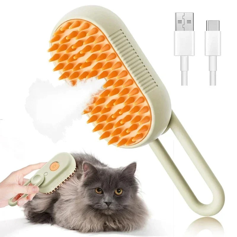 3 IN 1 PET STEAM BRUSH FOR BOTH CAT AND DOG